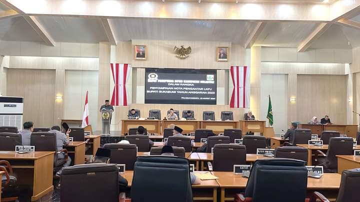 Pada Rapat Paripurna DPRD Bupati Sukabumi Sampaikan LKPJ Bupati Tahun