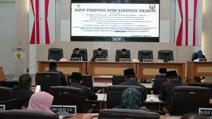 Pada Rapat Paripurna Pertama Dprd Kab Sukabumi Tahun 2024 Bupati